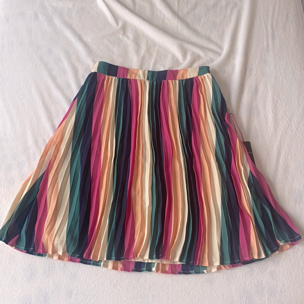 Gibson striped midi skirt
